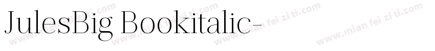 JulesBig Bookitalic字体转换